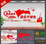 退伍军人党建文化墙