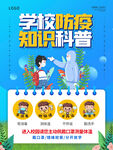 学校防疫知识科普卡通海报