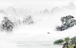 高端山水客厅画 TIF分层 