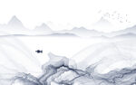 高清 山水客厅画 TIF分层 