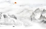 线条中式灰色山水
