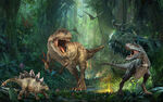3d侏罗纪恐龙背景墙