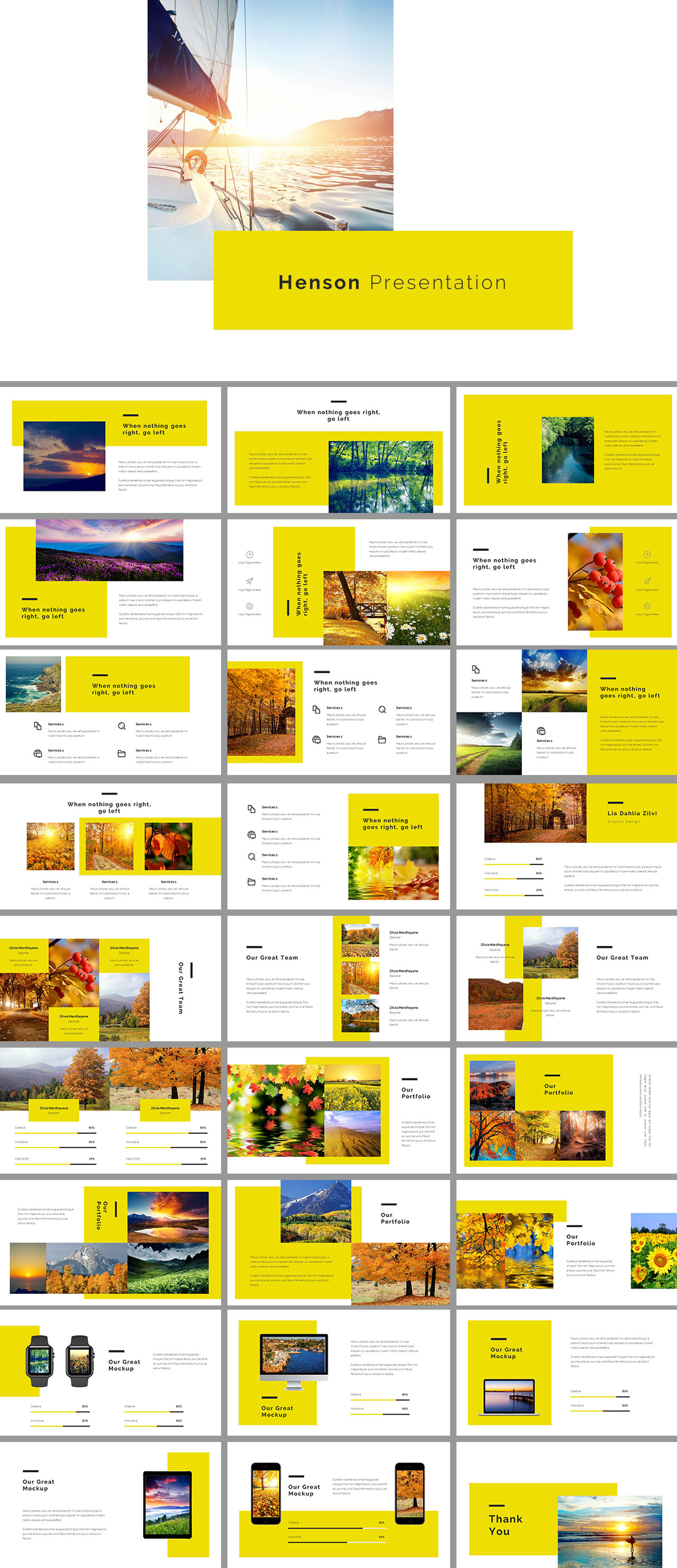 黄色旅游相册PPT