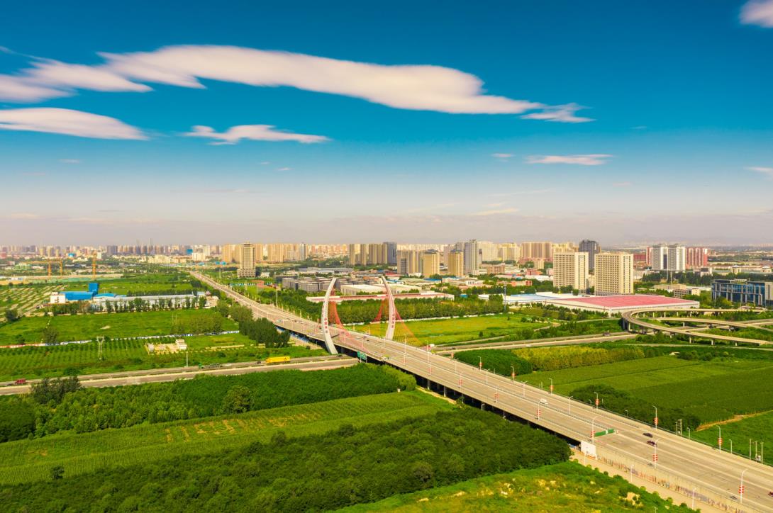 航拍巨力大桥延时摄影晴天