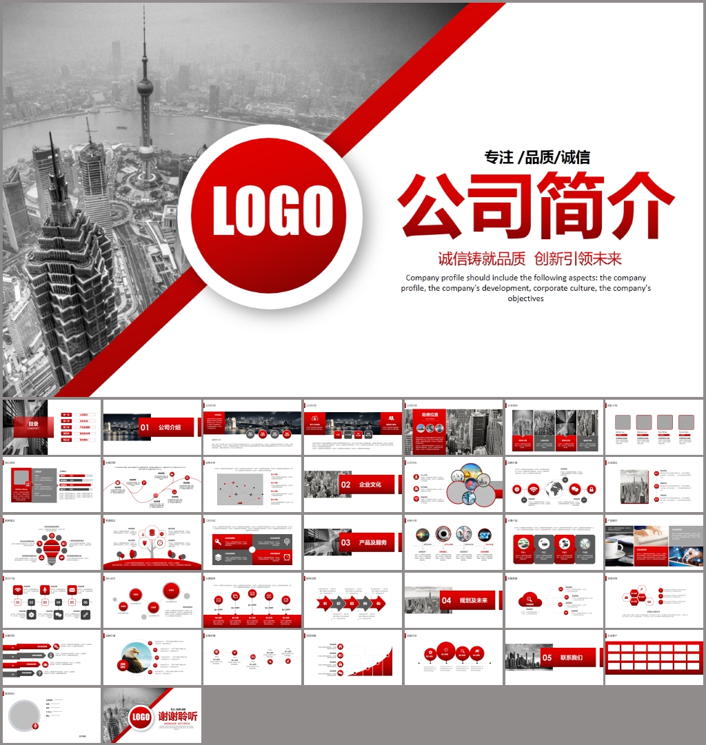 大气公司简介企业宣传PPT