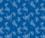 蓝色线条蝴蝶
