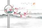山水花鸟背景墙