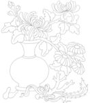 菊花花瓶