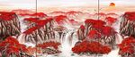 鸿运当头三联画