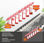 新时代文明实践站楼梯文化墙