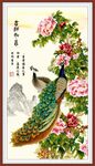 孔雀牡丹图