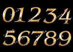 金属数字PNG