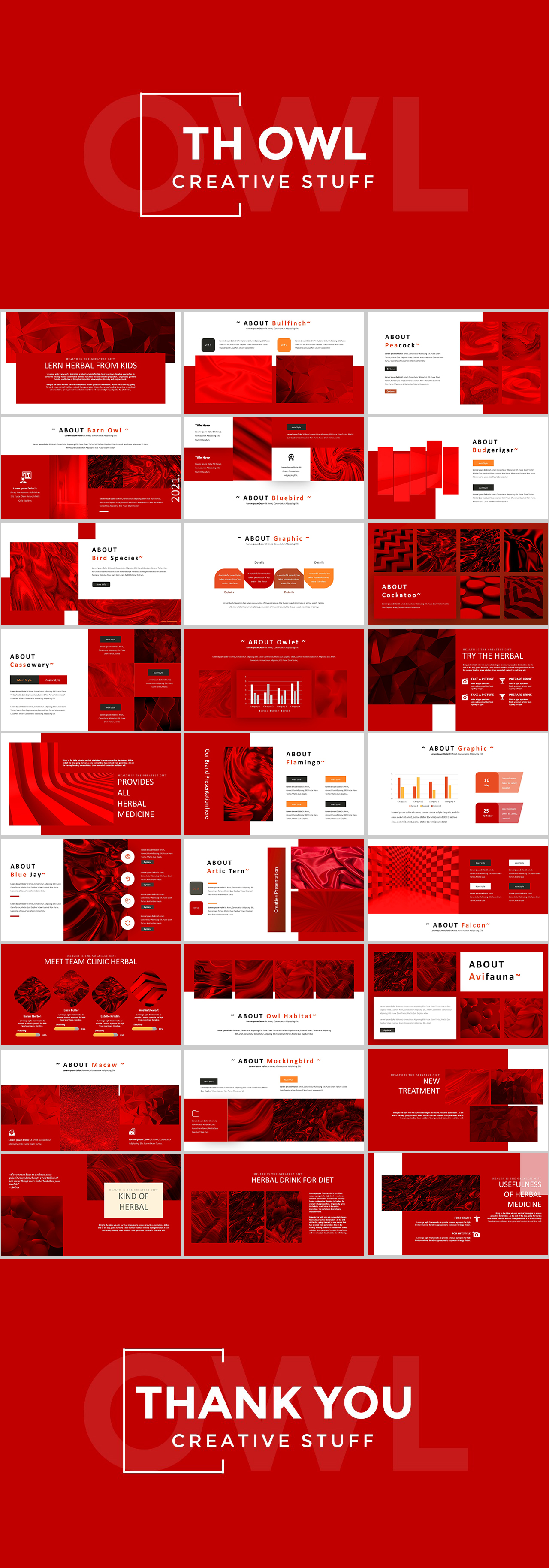 红色极简商务PPT