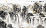 中式山水背景墙