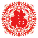 窗花福字剪纸