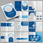 蓝色创意商务企业公司画册设计