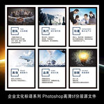 企业文化励志标语挂画展板墙贴