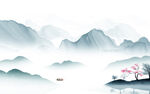 大气山水画背景图 TIF分层