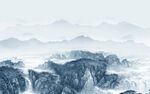 中国风现代新山水画 tif分层