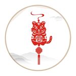 福虎中国结装饰吊坠