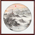 山水画水墨山水