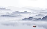 意境 客厅山水画 tif分层图