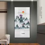 意境山水玄关装饰画背景画挂画