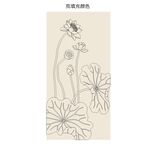 线描荷花