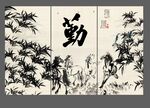 竹子背景墙