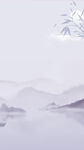 中国风水墨画山水画背景竹林