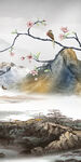 花鸟 玄关风景图 TIF分层画