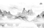 最新款灰色山水 tif分层