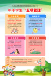 中小学生五项管理海报