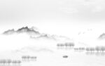中国风客厅意境山水 TIF分层