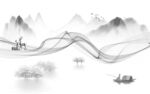 最新 意境客厅山水 TIF分层