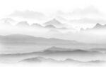 高清 灰色新山水画 tif分层