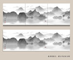现代水墨山水画