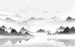 大气客厅山水背景 tif分层