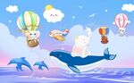 卡通梦幻海上美景背景图