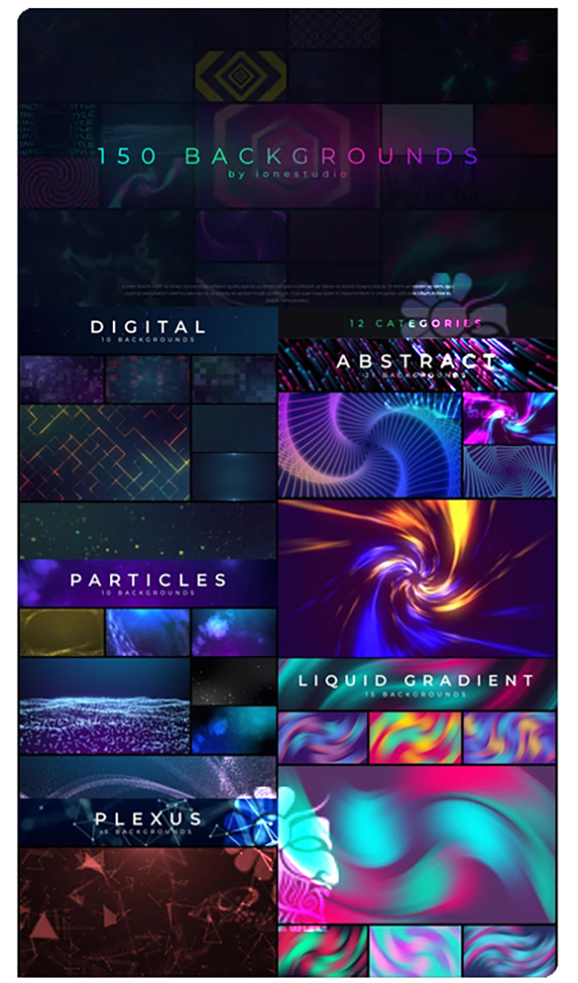 150个AE动态循环背景