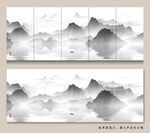 新中式山水装饰画