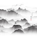 方形水墨画