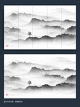 意境水墨山水抽象画