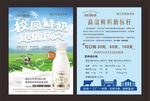 校园牛奶预定海报单页