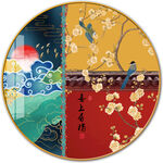  喜上眉梢国潮中国风装饰画