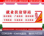 就业扶贫驿站文化墙