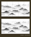 抽象手绘水墨画