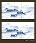 抽象水墨山