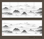 水墨抽象山水画