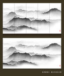 禅意抽象新中式山水画